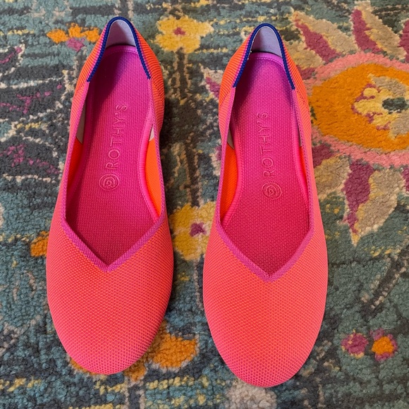 Rothy’s Tropical Pink Size 9 flats - Picture 1 of 9